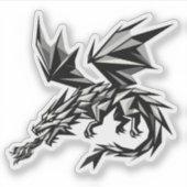 Dragón poligonal aufkleber (Vorderseite)
