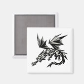 Dragón poligonal magnet (Vorderseite/Rückseite)
