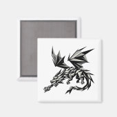 Dragón poligonal magnet (Vorderseite/Rückseite)