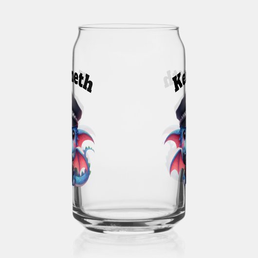 Dragon Polizist winkt hallo! Dosenglas (Links)