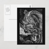 Dragon Postcard-Grenze Postkarte (Vorne/Hinten)