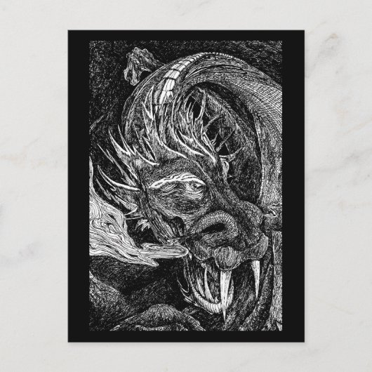 Dragon Postcard-Grenze Postkarte (Vorderseite)