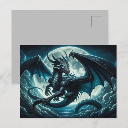 Dragon Postcard Postkarte (Vorne/Hinten)