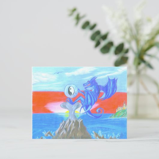 Dragon Postcard Postkarte (Stehend Vorderseite)