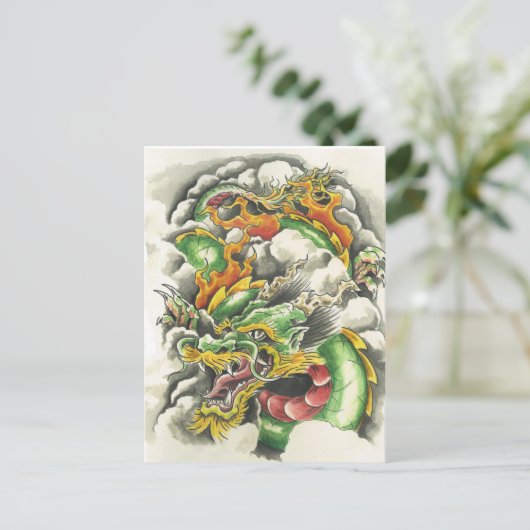 Dragon Postcard Postkarte (Stehend Vorderseite)
