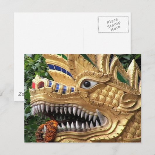 Dragon Postkarte (Vorne/Hinten)