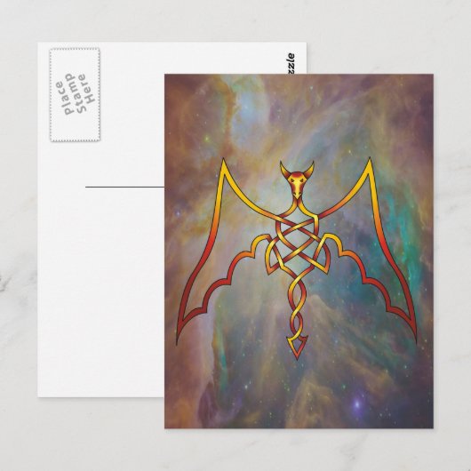 Dragon Postkarte (Vorne/Hinten)