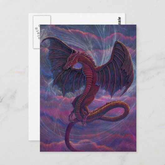 Dragon Postkarte (Vorne/Hinten)