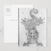 Dragon Postkarte (Vorne/Hinten)