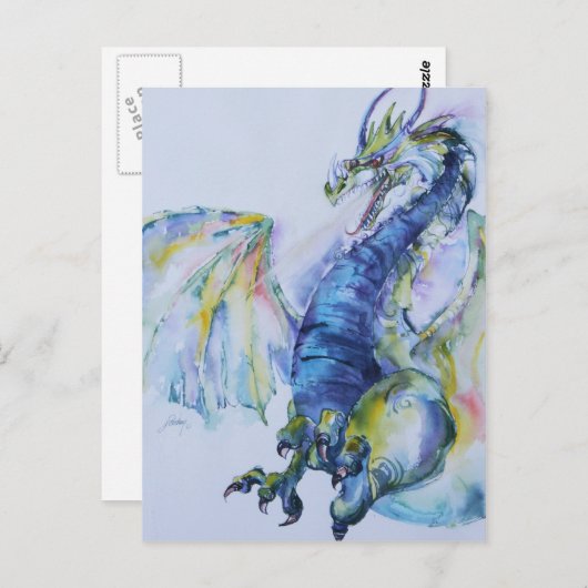 Dragon Postkarte (Vorne/Hinten)