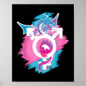 Dragon Pride Genderfluid Lgbt und Transpride Poster (Vorne)