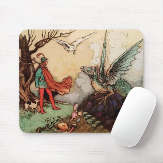 Dragon Prince Fantasy Art Mouse Pad, Magie Mousepad (Mit Mouse)