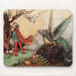 Dragon Prince Fantasy Art Mouse Pad, Magie Mousepad