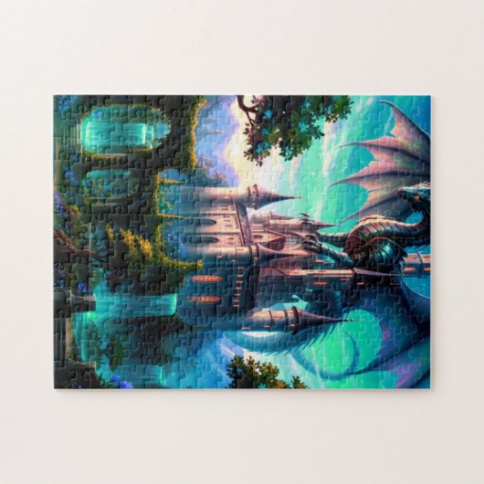 Dragon protecting Castle Puzzle (Horizontal)