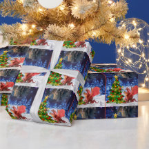 Dragon Pulling on Christmas Tree