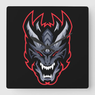 Dragon Quadratische Wanduhr