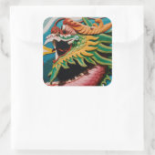 Dragon Quadratischer Aufkleber (Tasche)