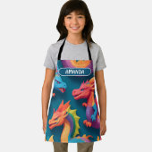 Dragon Rainbow Personalisiertes Muster Schürze (Insitu)