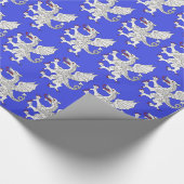 Dragon Rampant Argent Geschenkpapier (Ecke)