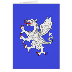 Dragon Rampant Argent Grußkarte