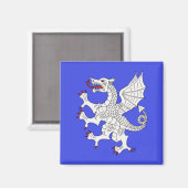 Dragon Rampant Argent Magnet (Vorderseite/Rückseite)