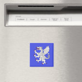 Dragon Rampant Argent Magnet (In Situ (Geschirrspüler))