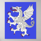 Dragon Rampant Argent Poster (Vorne)