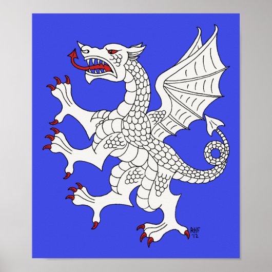 Dragon Rampant Argent Poster (Vorne)