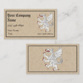 Dragon Rampant Argent Visitenkarte (Vorne/Hinten)
