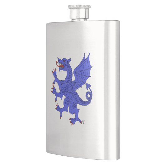 Dragon Rampant Azure Flachmann (Links)