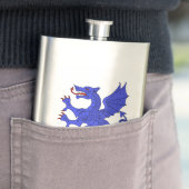 Dragon Rampant Azure Flachmann (Beispiel)