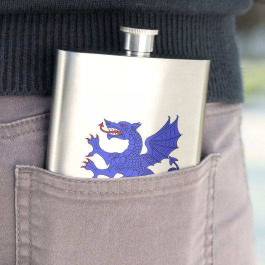 Dragon Rampant Azure Flachmann (Beispiel)