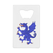 Dragon Rampant Azure Geldbeutel Flaschenöffner (Vorderseite)