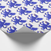 Dragon Rampant Azure Geschenkpapier (Ecke)