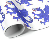 Dragon Rampant Azure Geschenkpapier (Rolleneckpunkt)