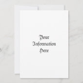 Dragon Rampant Gules Einladung (Rückseite)