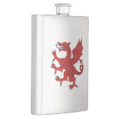 Dragon Rampant Gules Flachmann (Rechts)