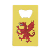 Dragon Rampant Gules Geldbeutel Flaschenöffner (Vorderseite)
