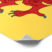 Dragon Rampant Gules Poster (Ecke)