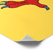 Dragon Rampant Gules Poster (Ecke)