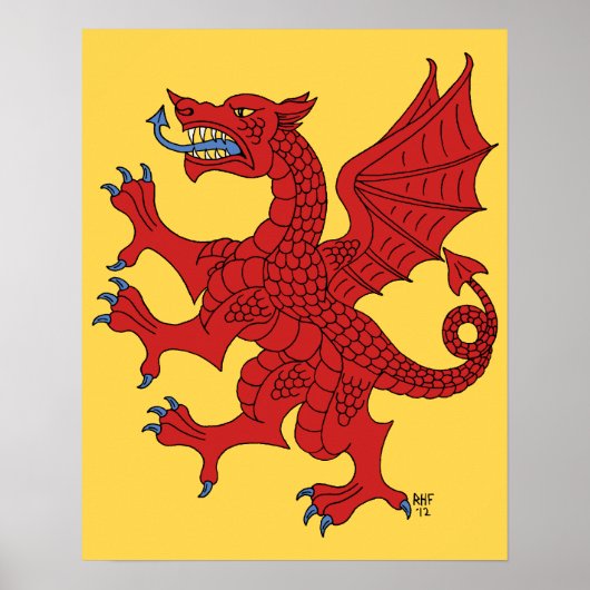 Dragon Rampant Gules Poster (Vorne)