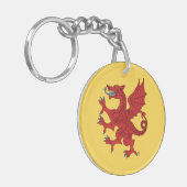 Dragon Rampant Gules Schlüsselanhänger (Vorderseite links)