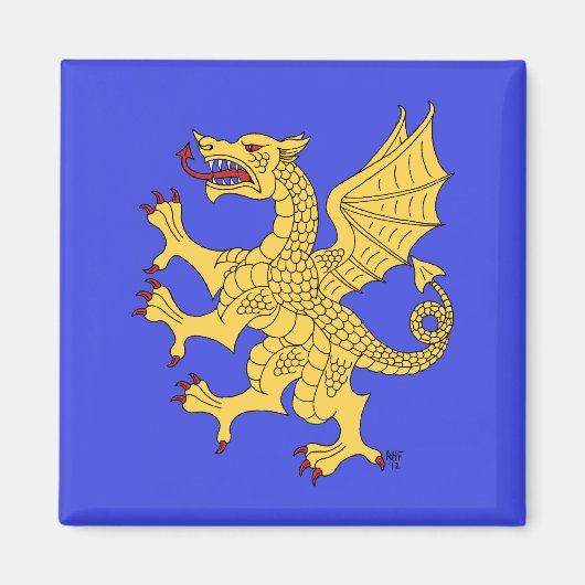 Dragon Rampant oder Magnet (Vorne)
