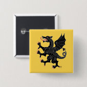 Dragon Rampant Sable Button (Vorne & Hinten)