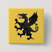 Dragon Rampant Sable Button (Vorderseite)