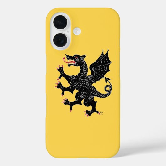 Dragon Rampant Sable Case-Mate iPhone Hülle (Rückseite)