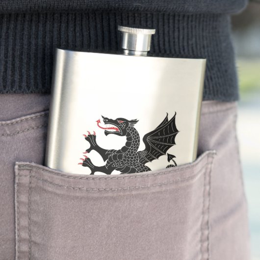 Dragon Rampant Sable Flachmann (Beispiel)