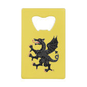 Dragon Rampant Sable Geldbeutel Flaschenöffner (Vorderseite)