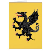 Dragon Rampant Sable Grußkarte (Vorne)