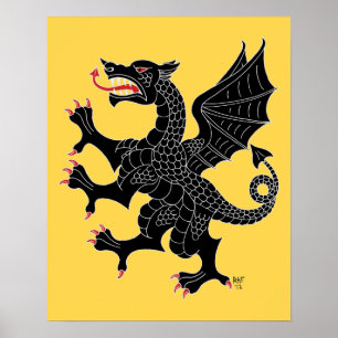 Dragon Rampant Sable Poster